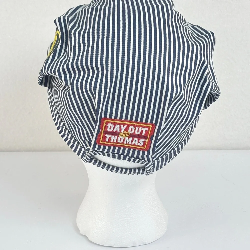 Thomas & Friends Train Conductor Hat Blue Pin Stripe Embroidered Kids Halloween